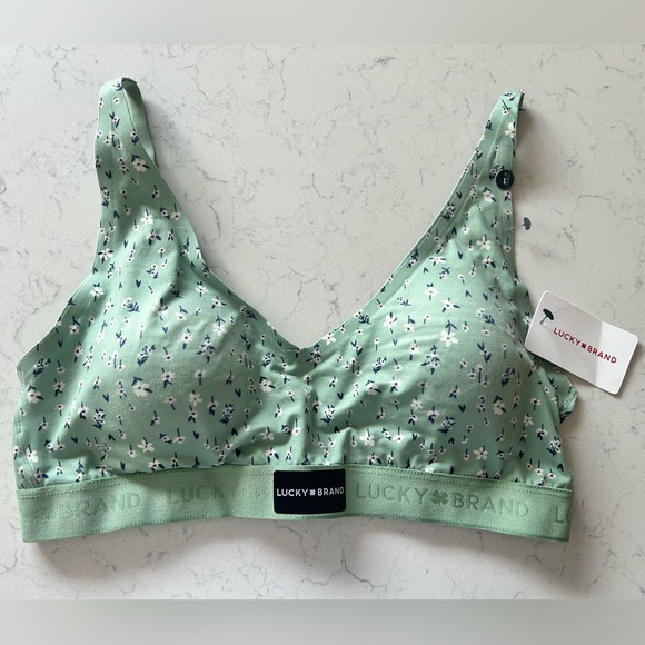 Lucky Brand Other - NWT Lucky Brand Women's Mint Floral Convertible Bralette